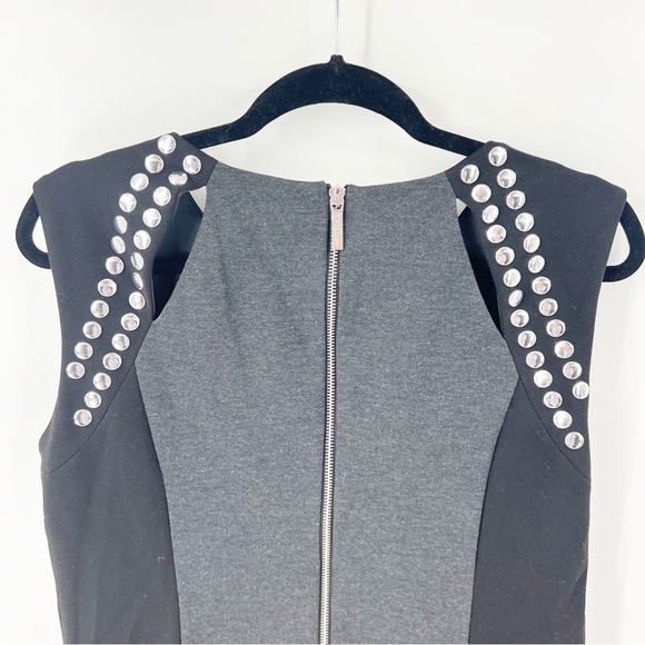 ✅ Michael Kors Women's Beautiful Black Studded Sleeveless Dark Dress Size 14 - Picture 4 of 8